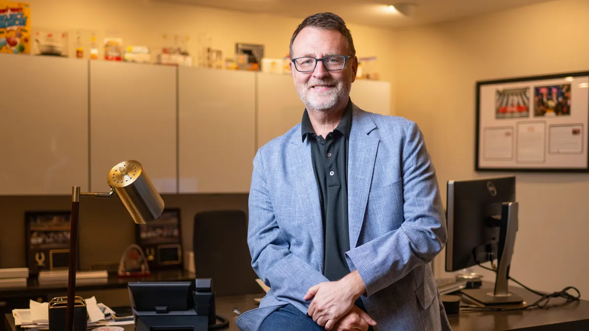 Post Holdings CEO Rob Vitale poses for a portrait in his office.