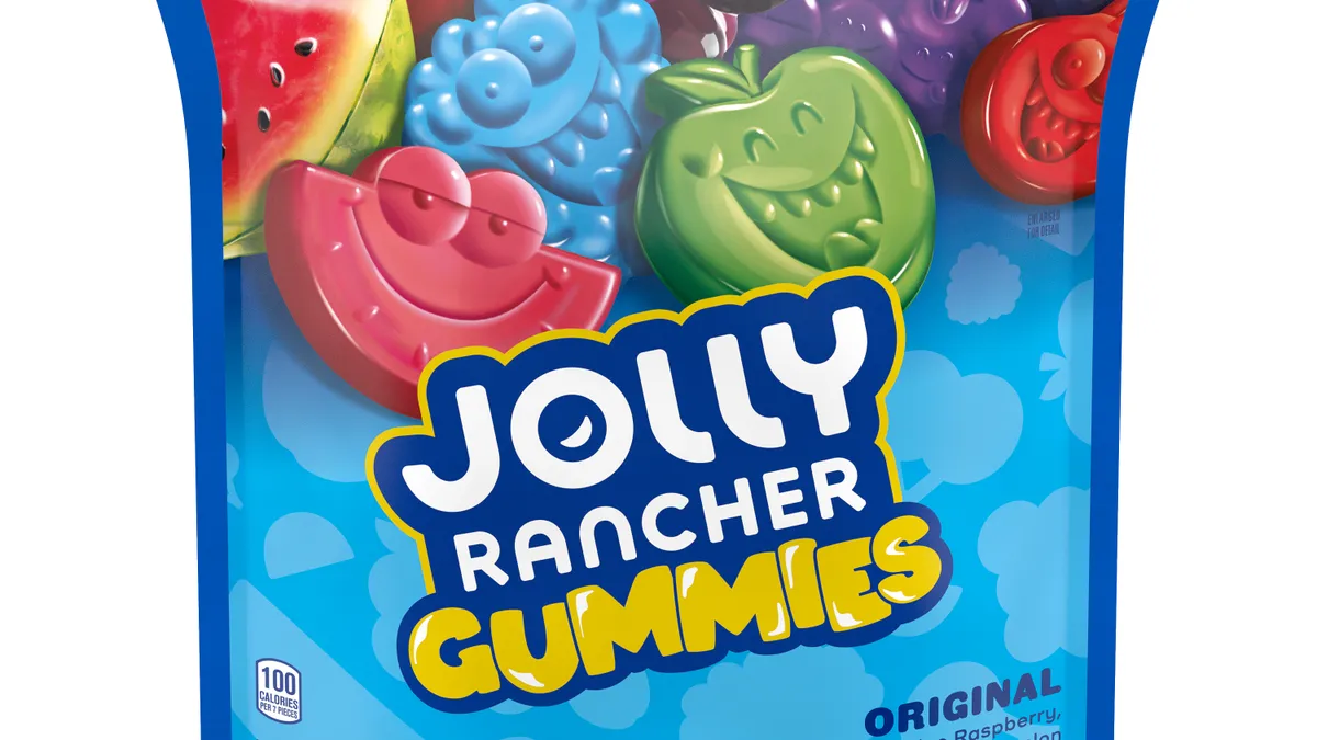 A package of Jolly Rancher gummies.