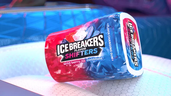 A package of Hershey's new Ice Breakers Flavor Shifters gum.