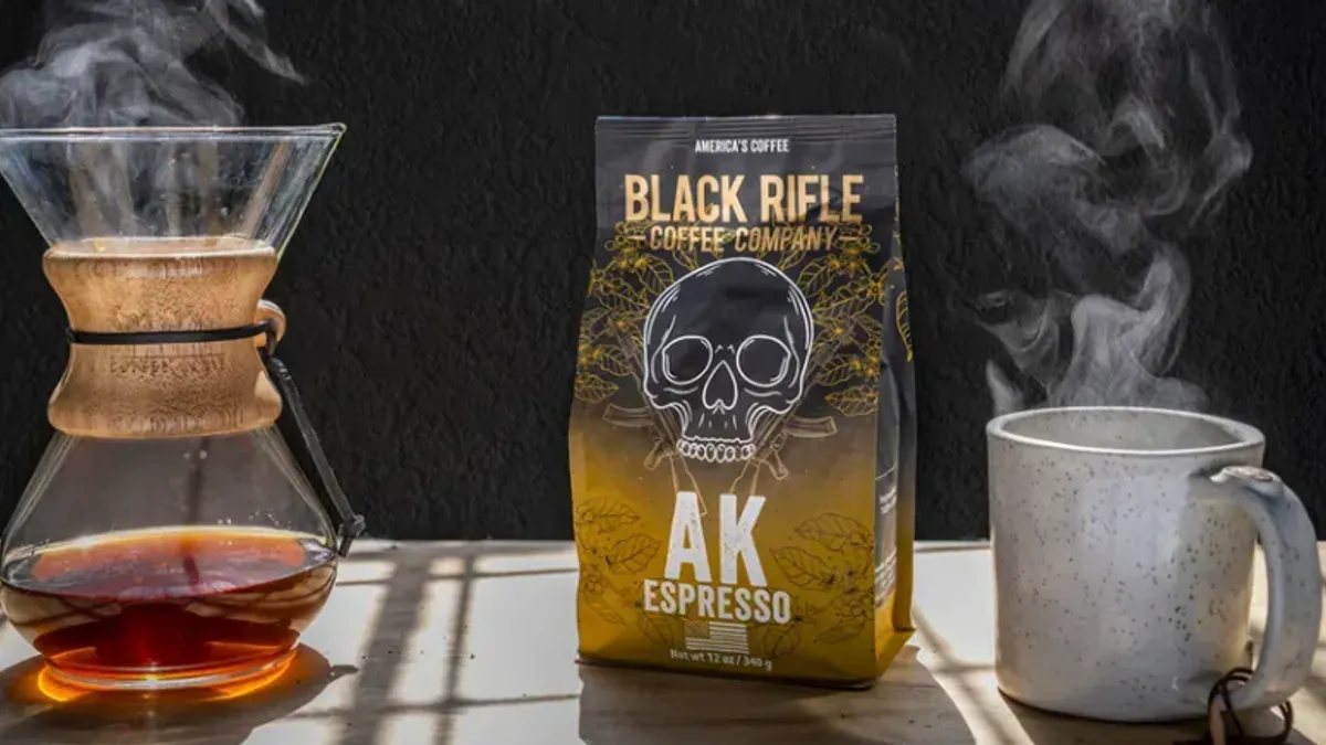 A package of Black Rifle Coffee.